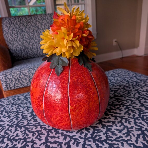 Hand Painted Festive Fall Gourd - Picture 2 of 6